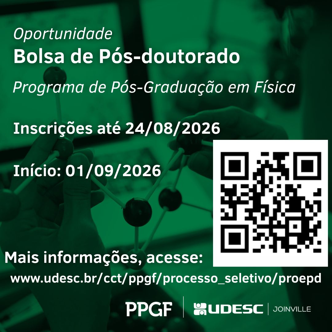Bolsa de pós-doutorado - Física UDESC